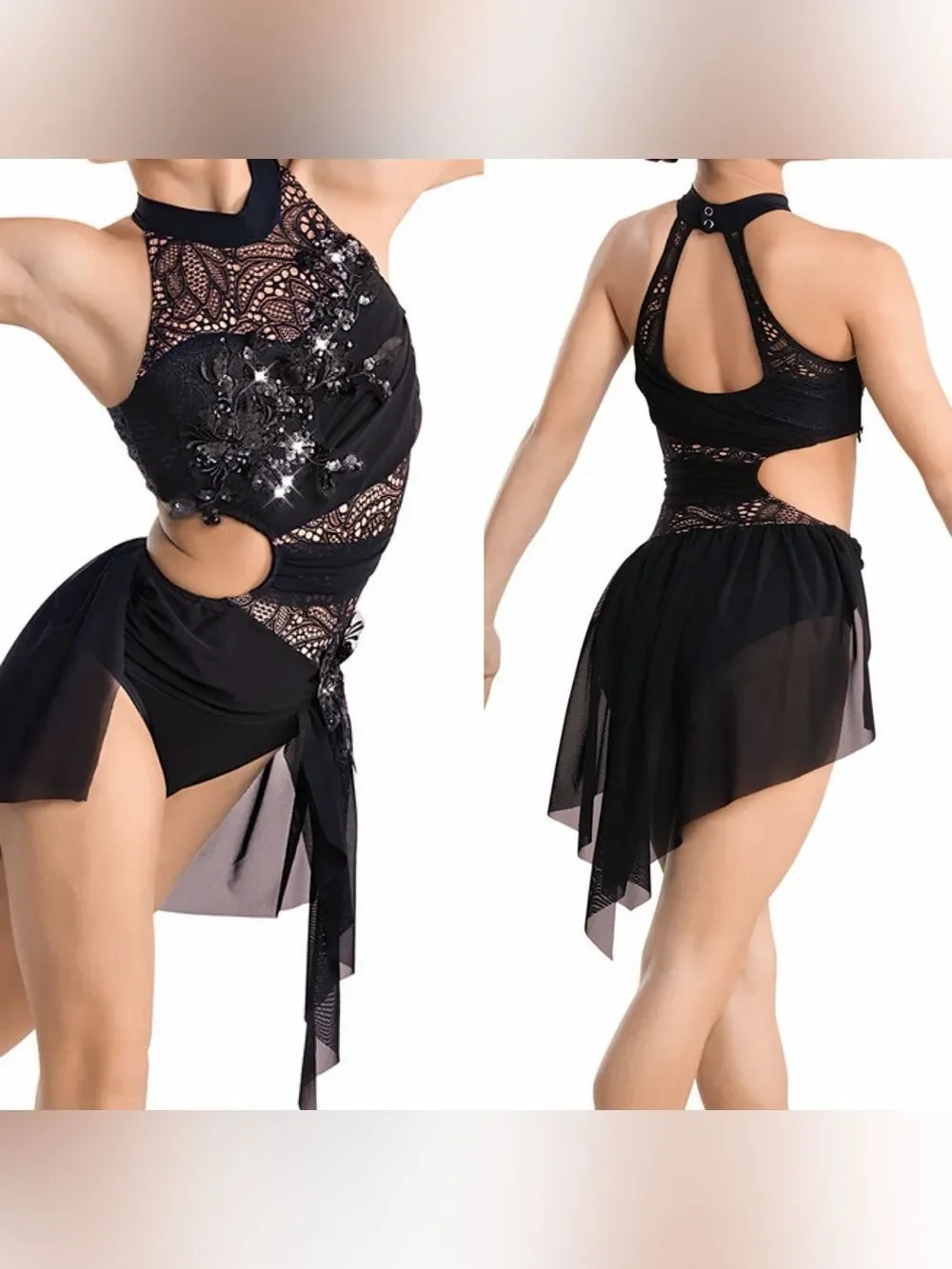 Revolution Tenth House lyrical Dance costume black custom LILITH TH24177 MA adul